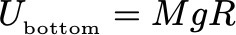 Potential energy at the bottom